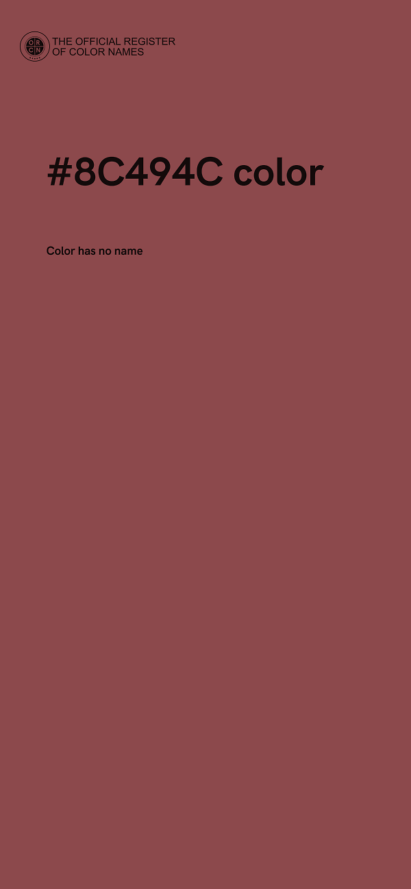 #8C494C color image