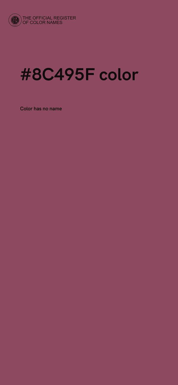 #8C495F color image
