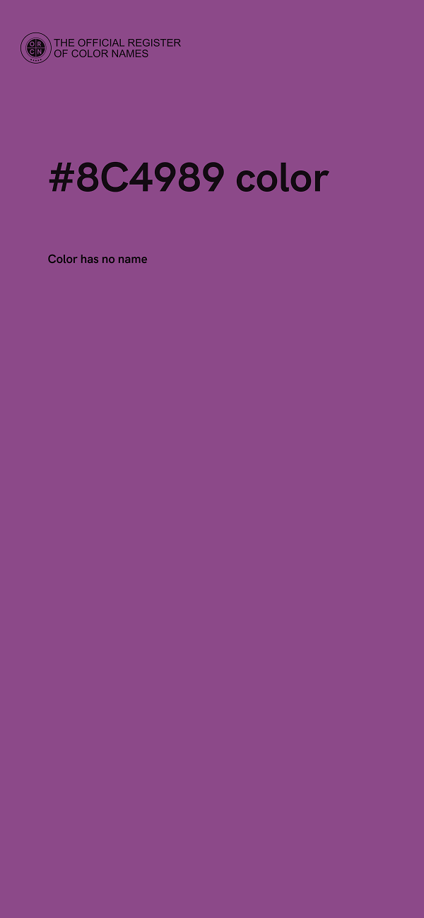 #8C4989 color image