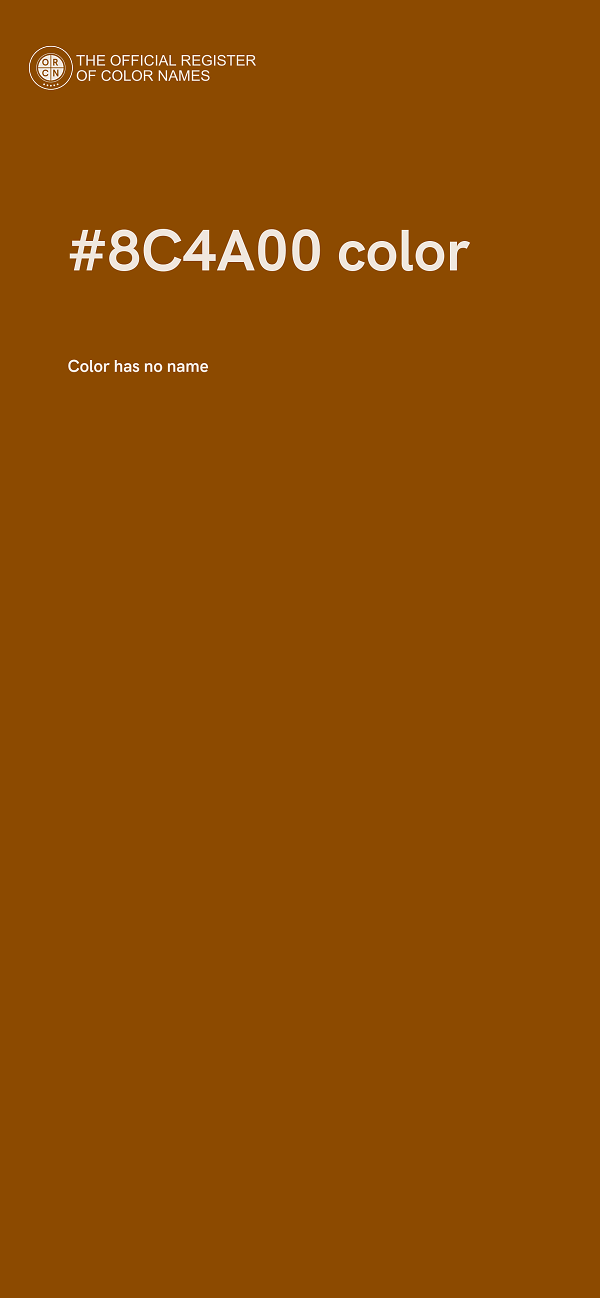 #8C4A00 color image