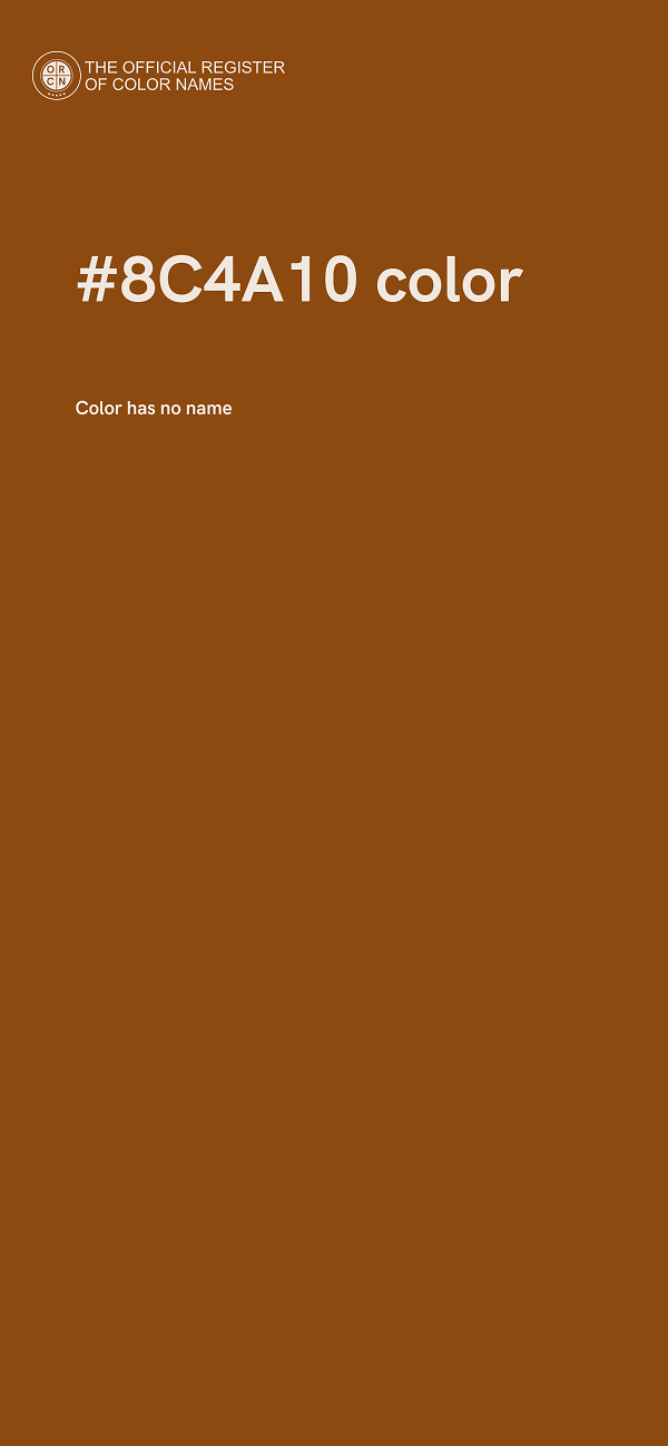 #8C4A10 color image