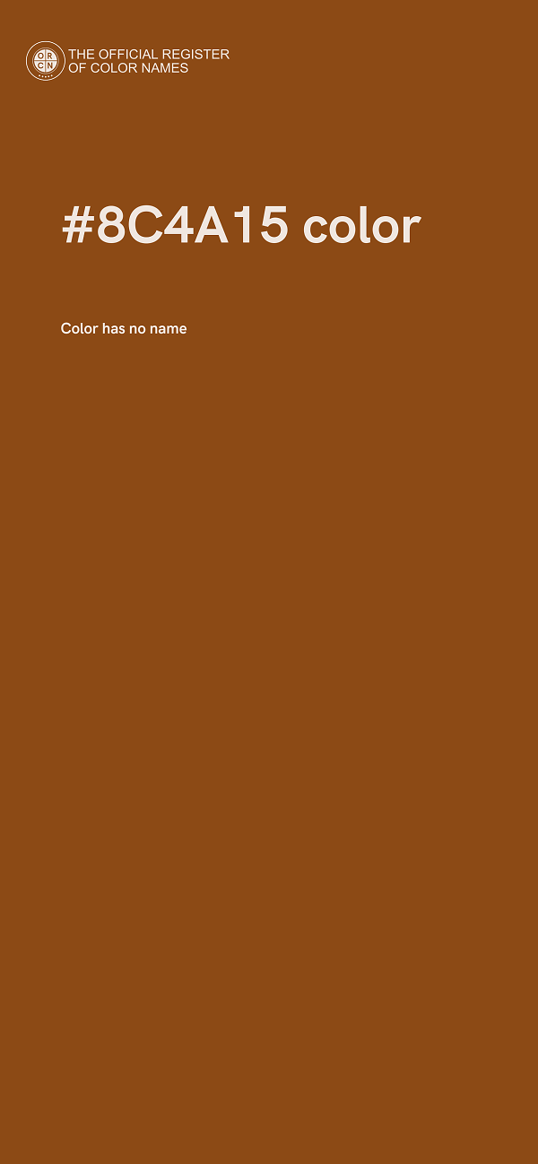 #8C4A15 color image