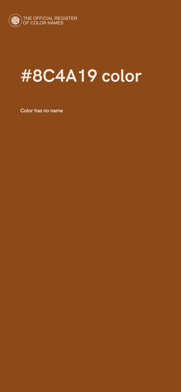 #8C4A19 color image