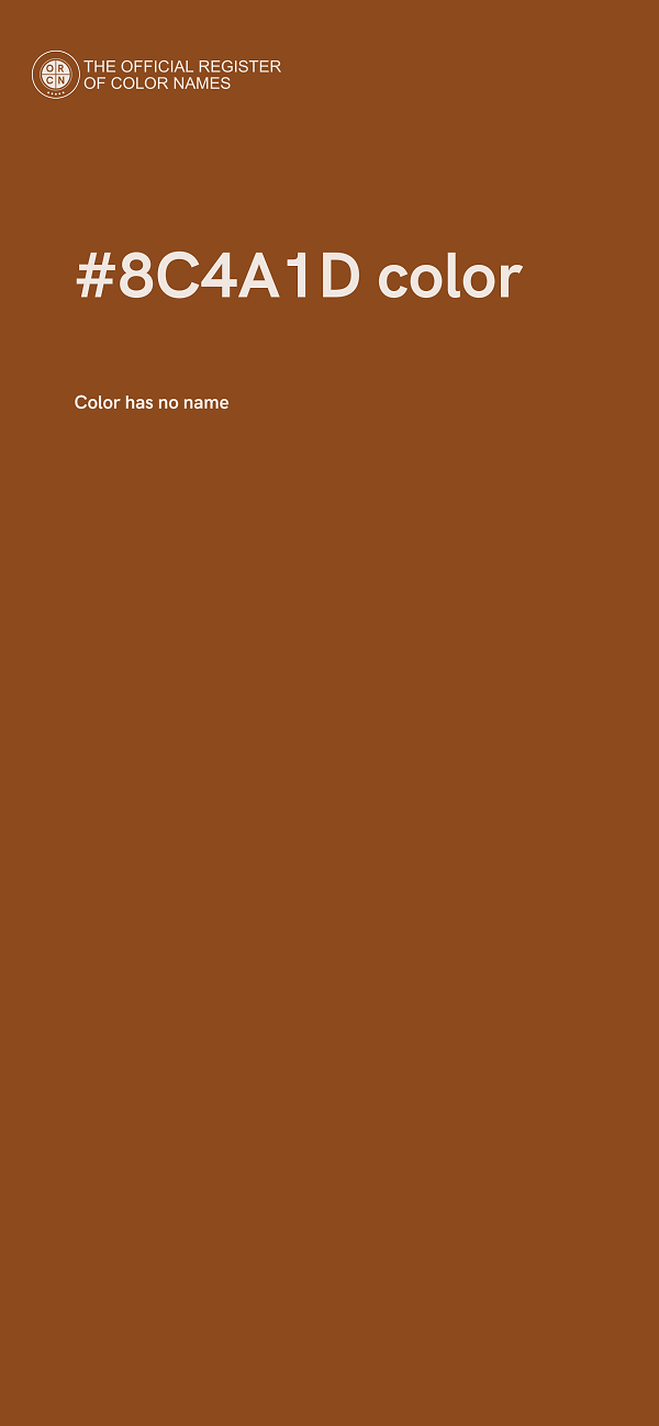 #8C4A1D color image
