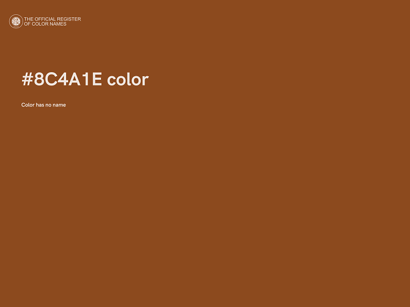 #8C4A1E color image