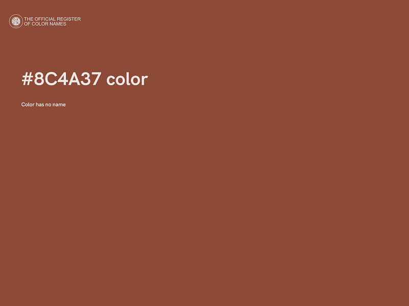 #8C4A37 color image