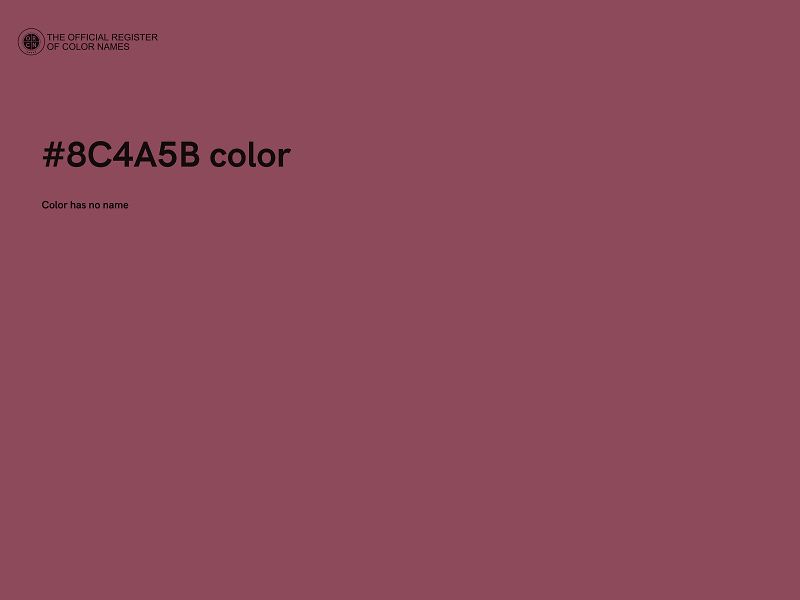 #8C4A5B color image
