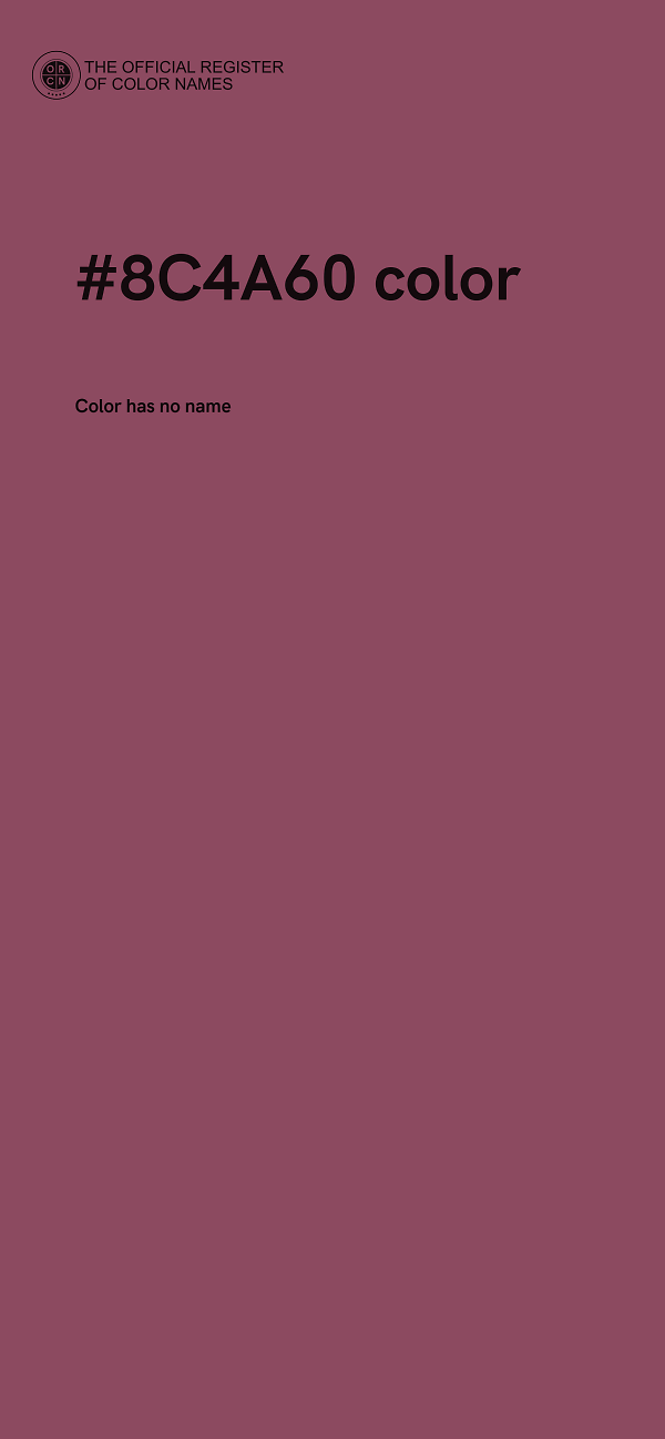 #8C4A60 color image