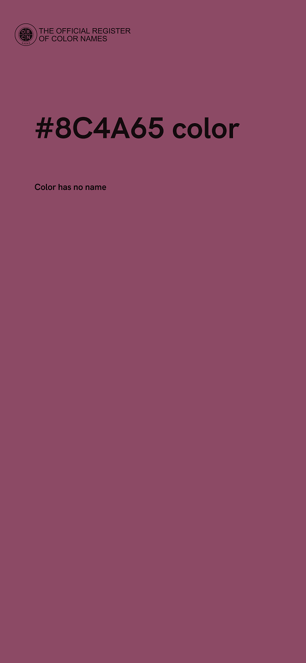 #8C4A65 color image
