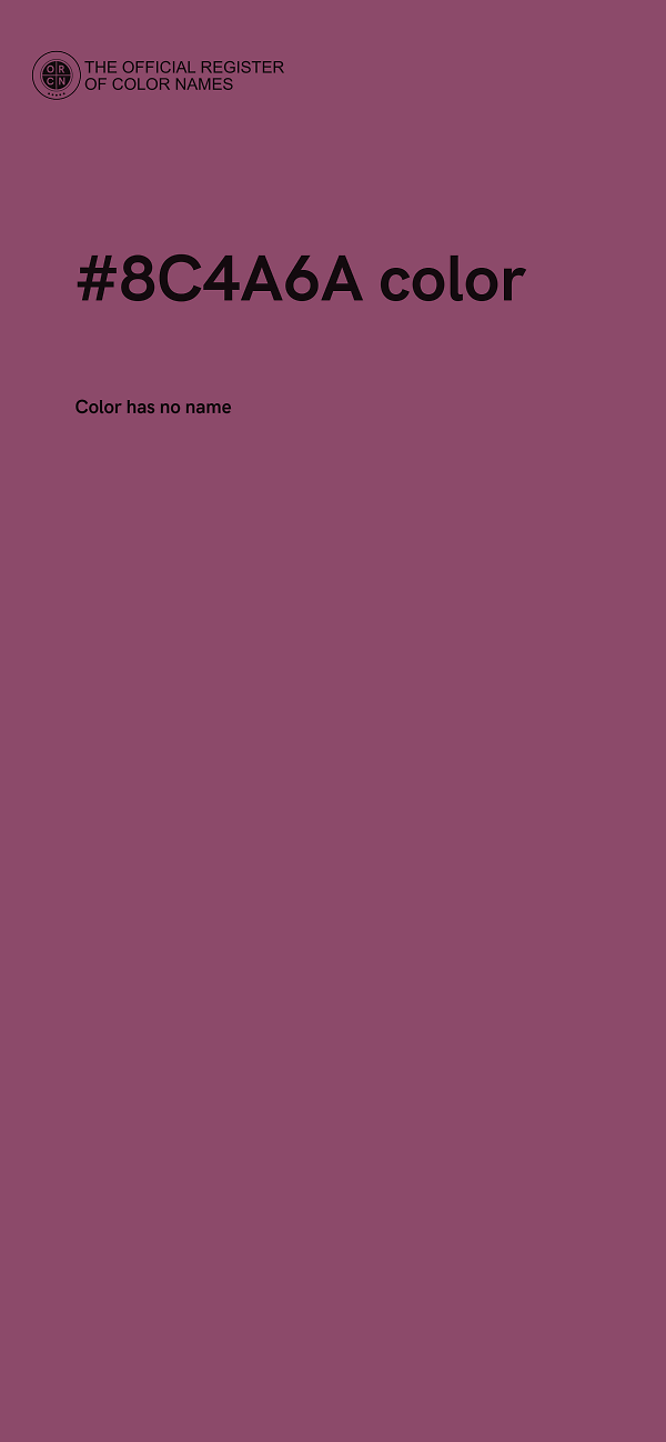 #8C4A6A color image