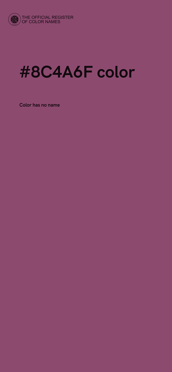 #8C4A6F color image