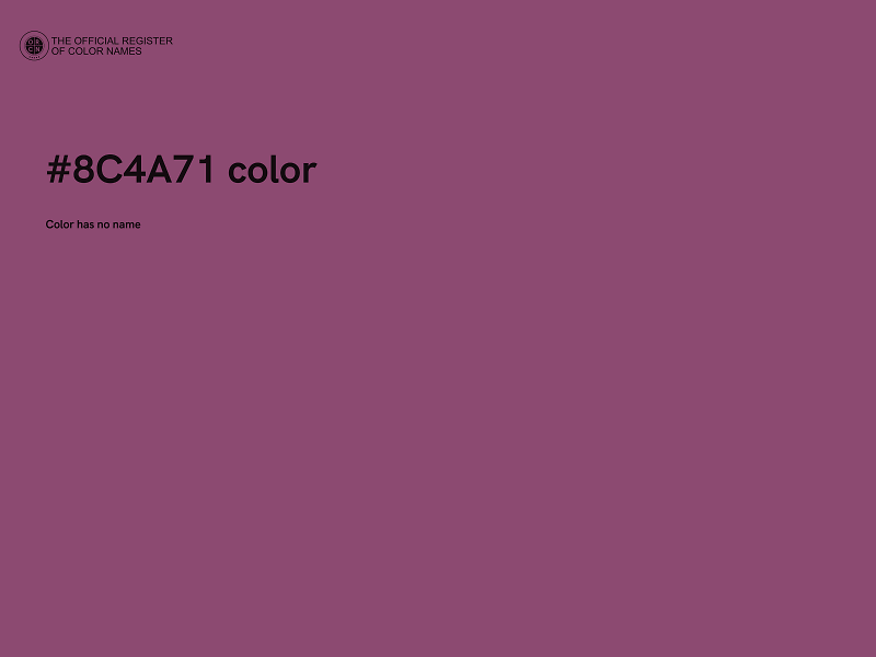 #8C4A71 color image