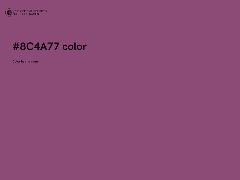 #8C4A77 color image