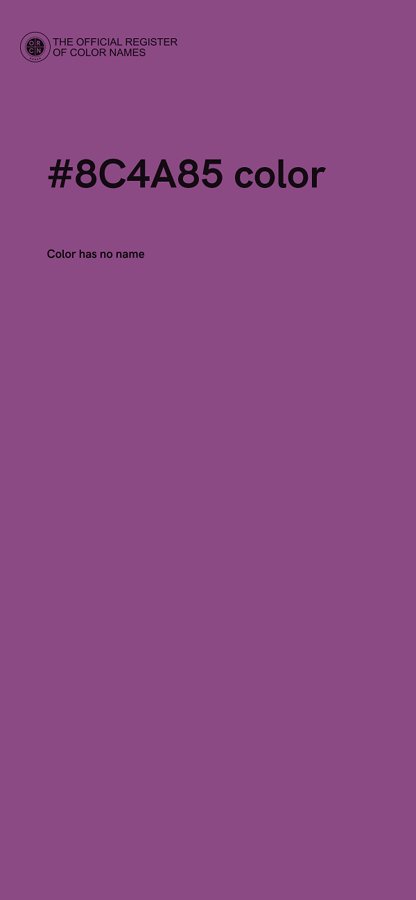 #8C4A85 color image