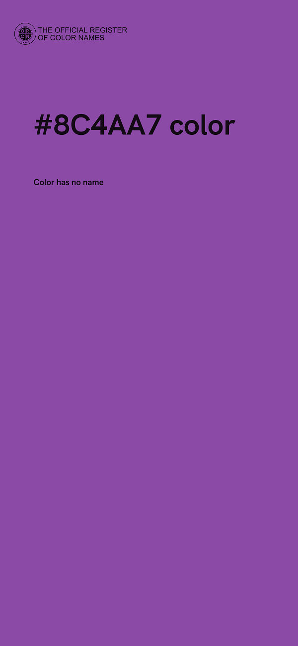 #8C4AA7 color image