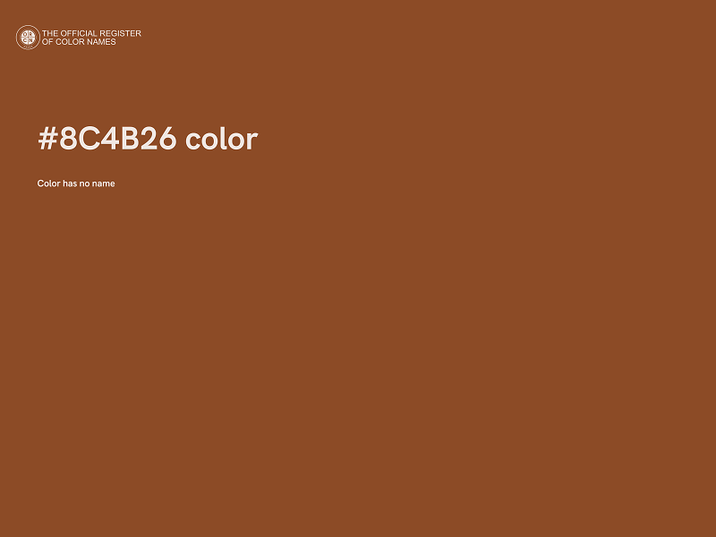 #8C4B26 color image