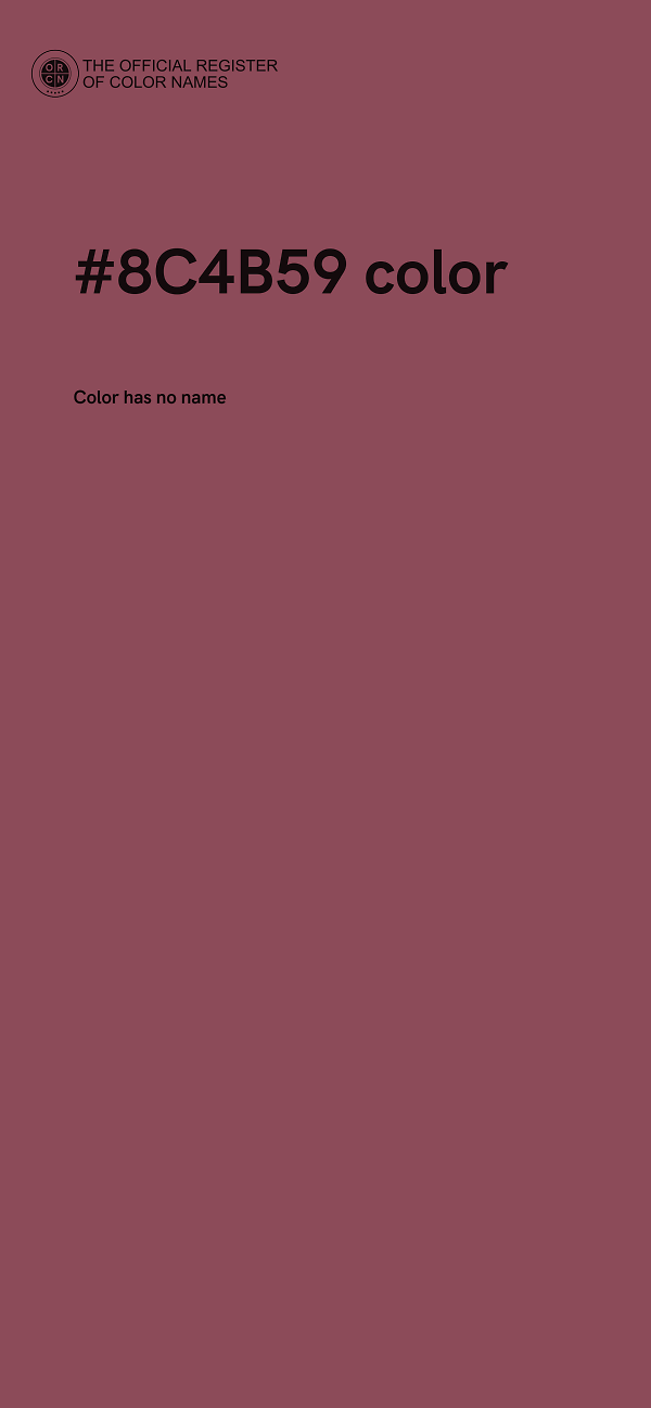 #8C4B59 color image