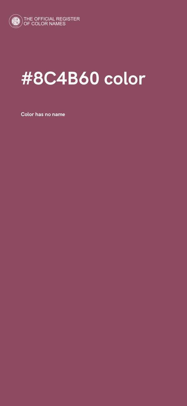 #8C4B60 color image