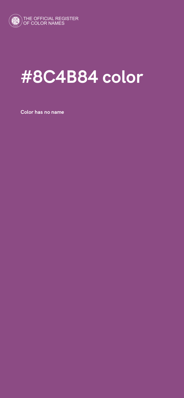 #8C4B84 color image