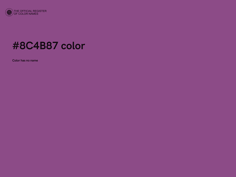 #8C4B87 color image