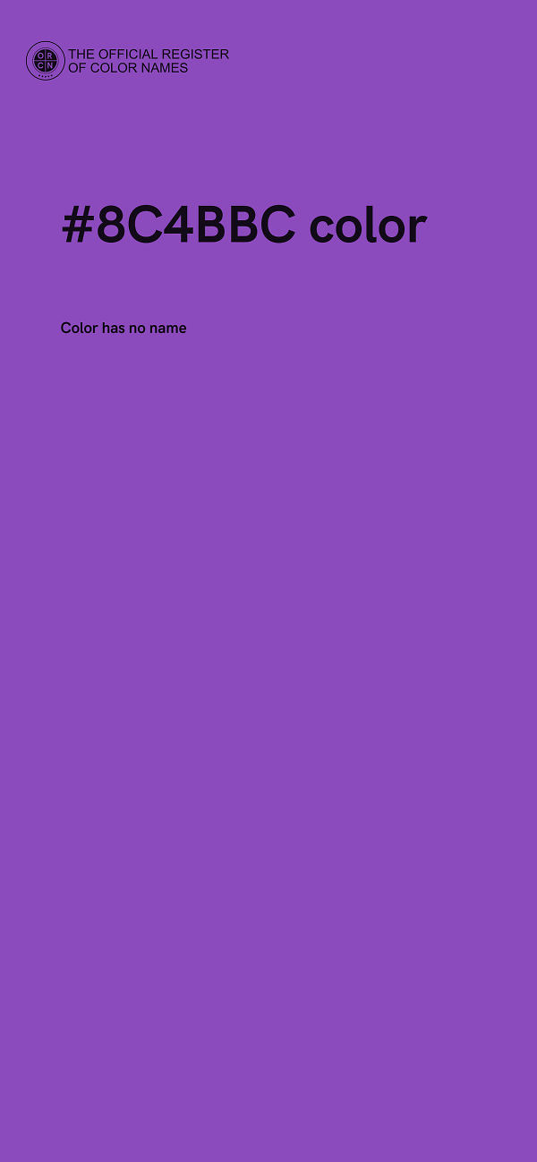 #8C4BBC color image