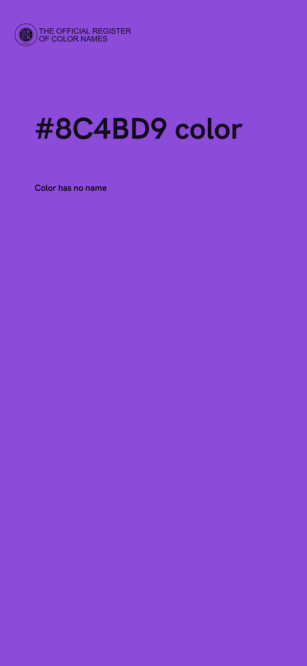 #8C4BD9 color image