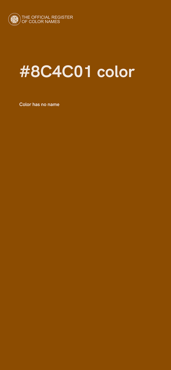#8C4C01 color image
