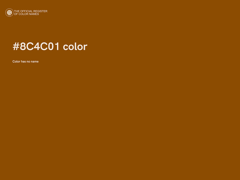#8C4C01 color image