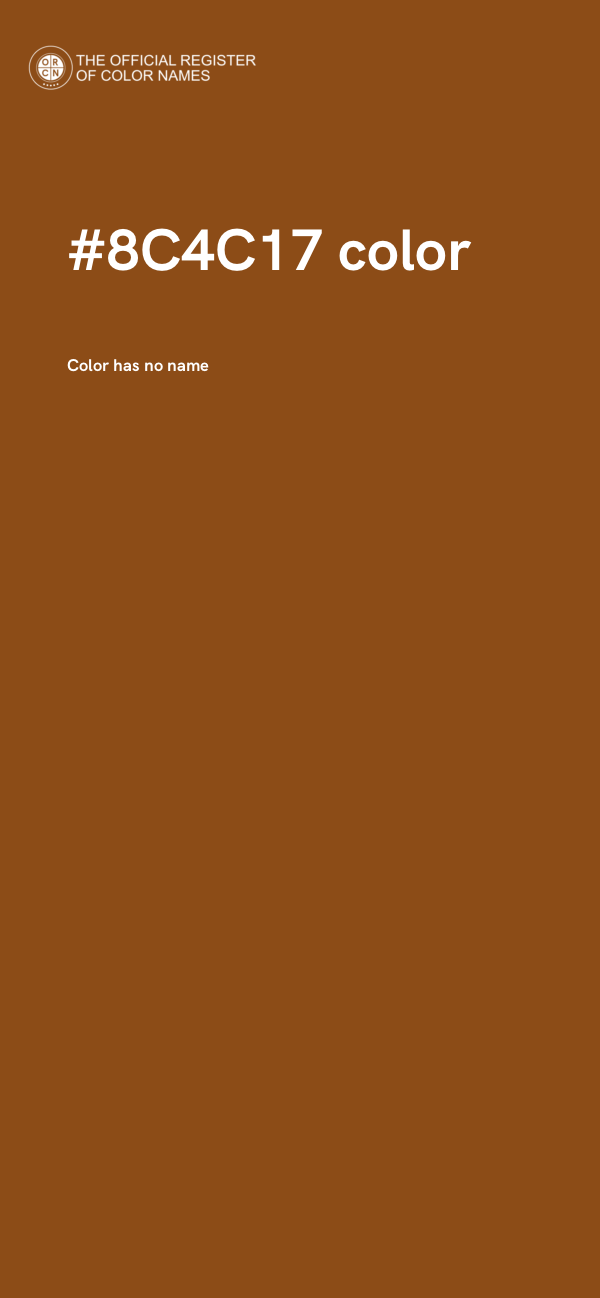 #8C4C17 color image