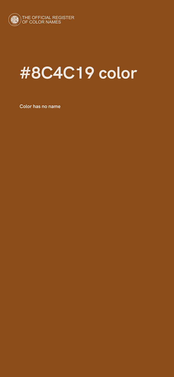 #8C4C19 color image
