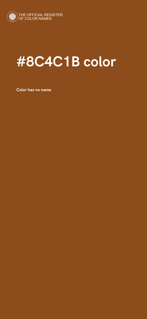#8C4C1B color image