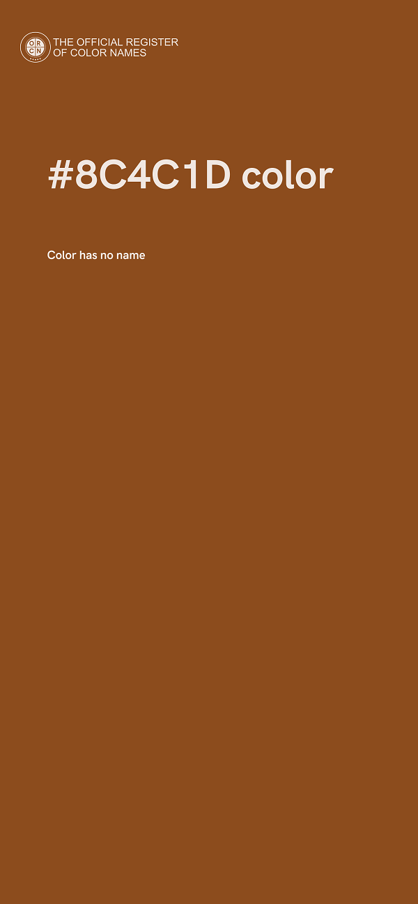 #8C4C1D color image