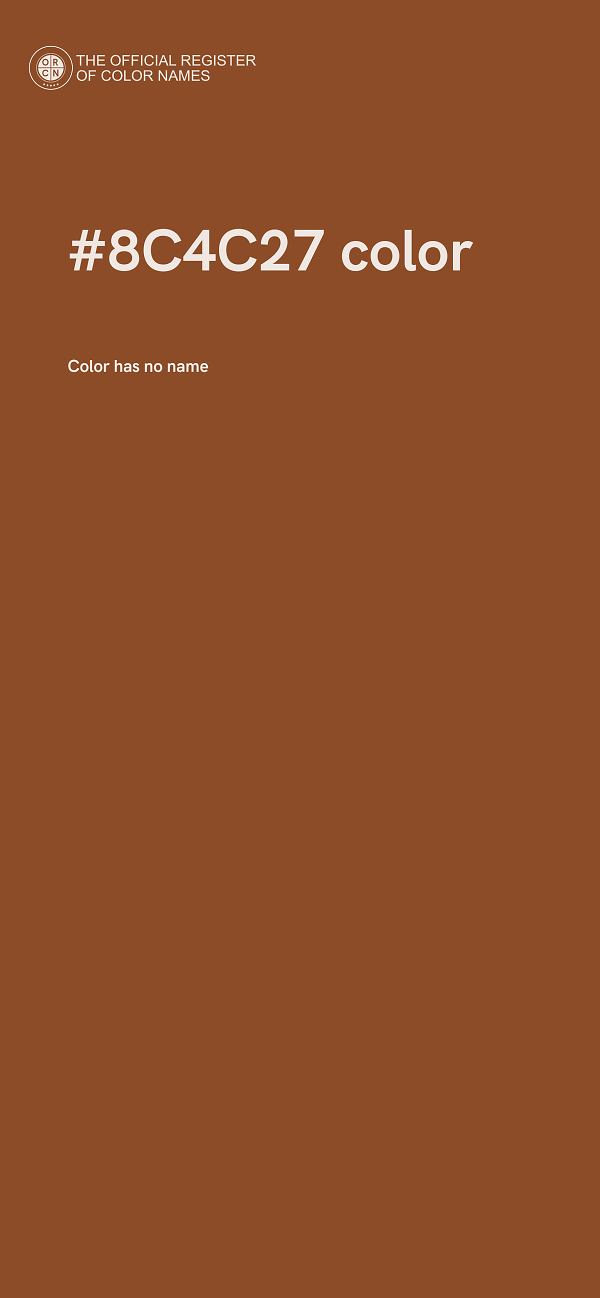 #8C4C27 color image