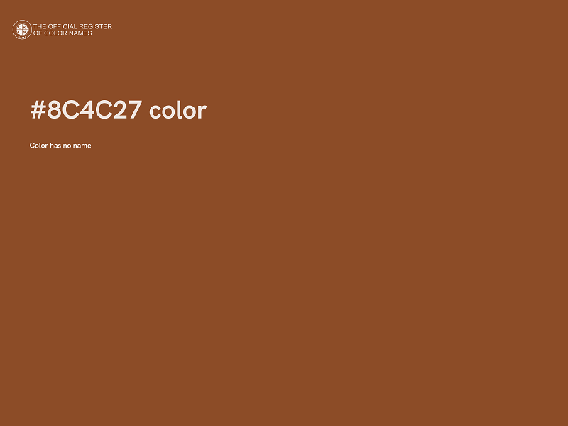 #8C4C27 color image