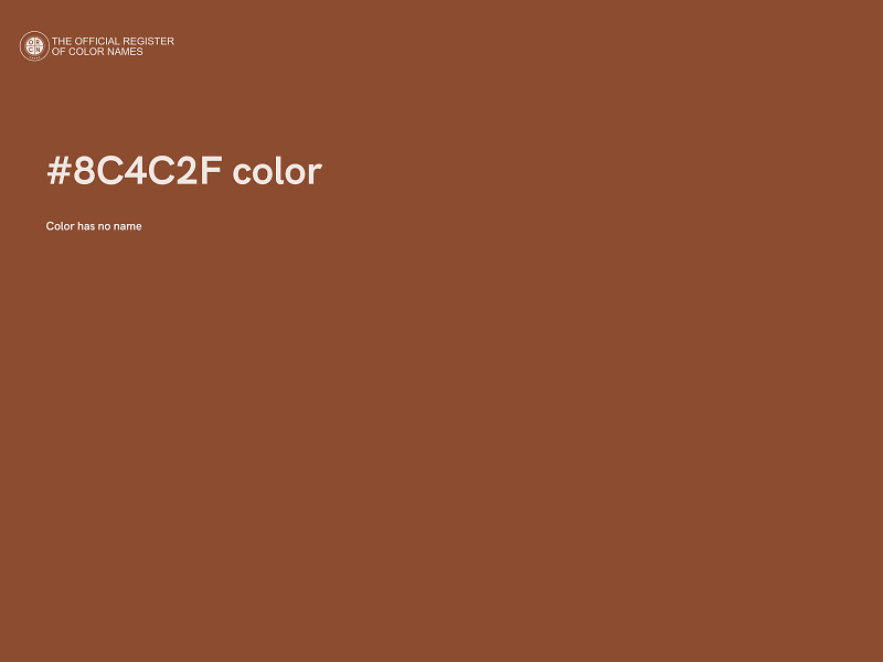 #8C4C2F color image
