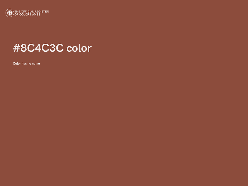 #8C4C3C color image