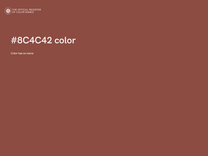 #8C4C42 color image