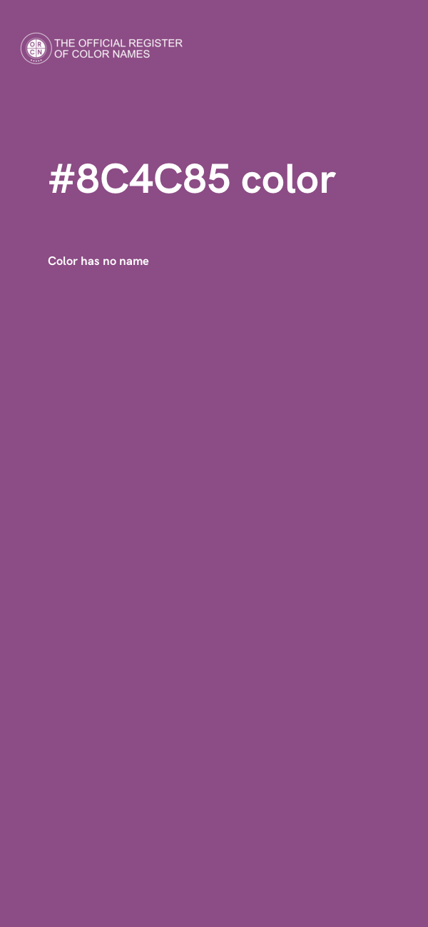 #8C4C85 color image