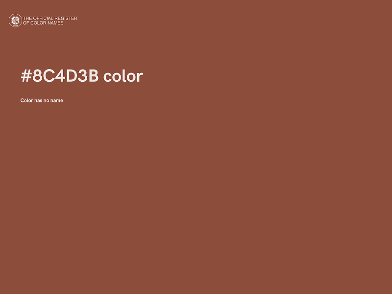 #8C4D3B color image