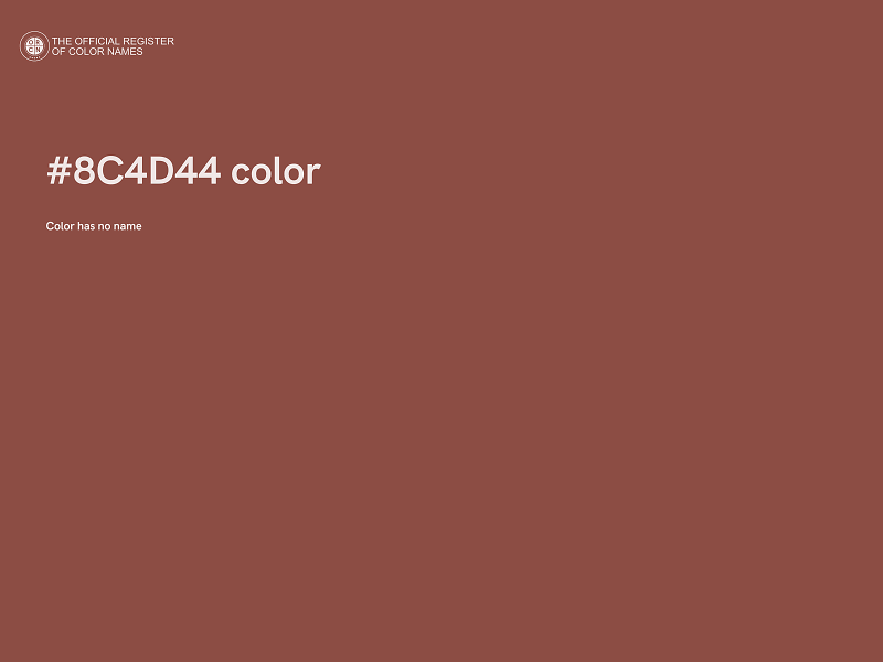 #8C4D44 color image