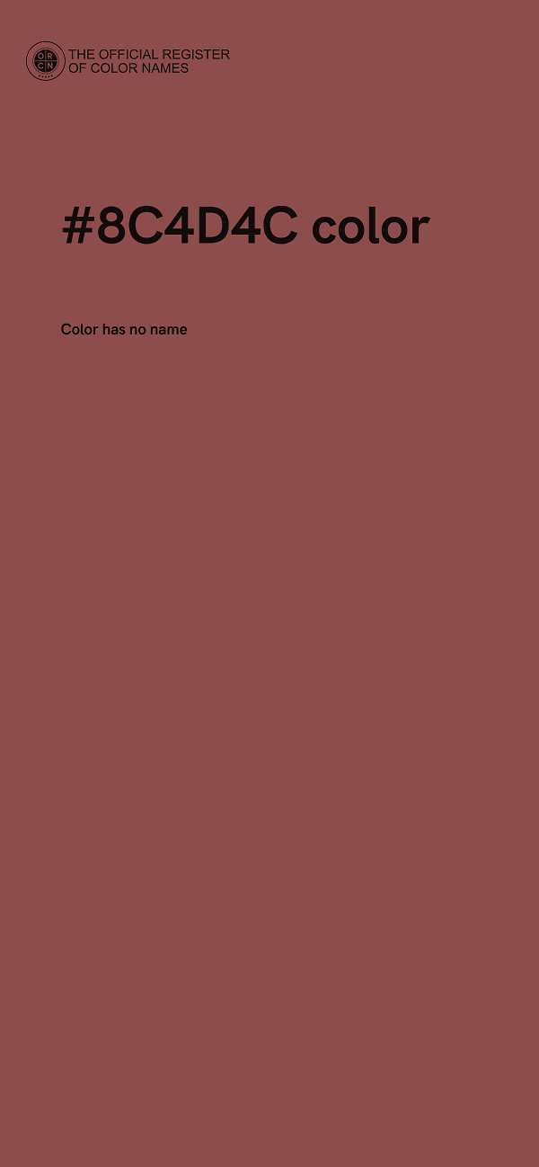 #8C4D4C color image