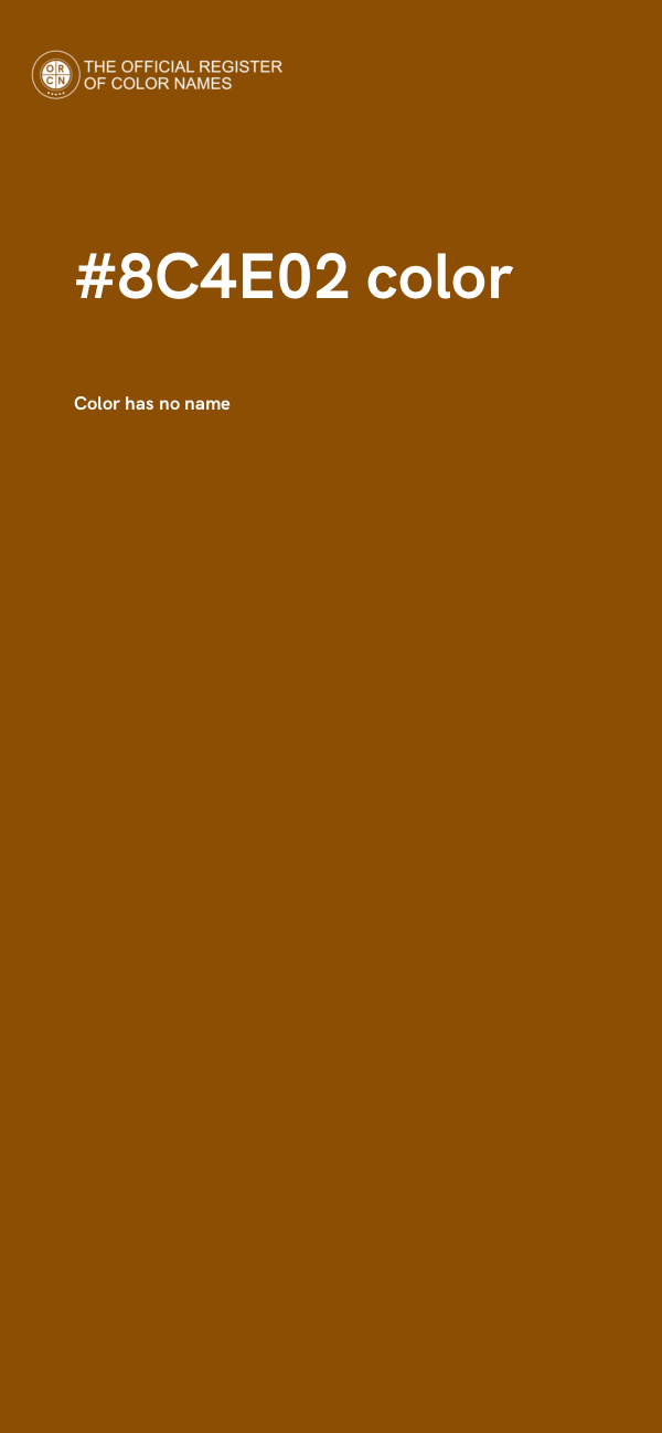 #8C4E02 color image