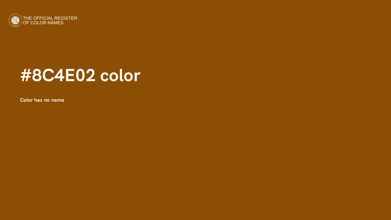 #8C4E02 color image
