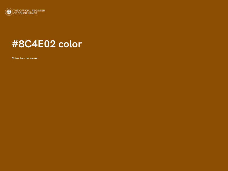 #8C4E02 color image
