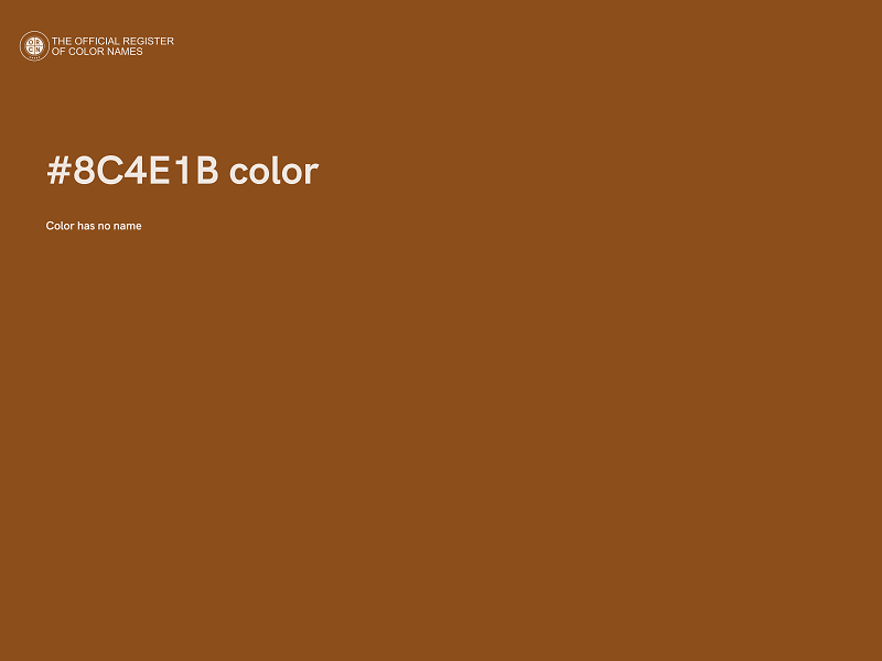 #8C4E1B color image