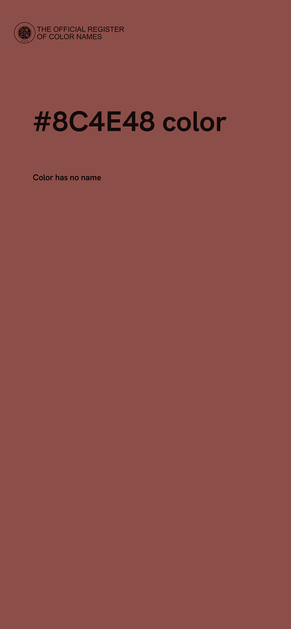 #8C4E48 color image