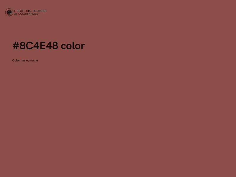 #8C4E48 color image