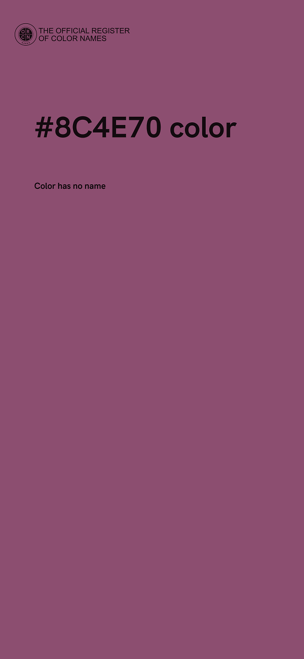 #8C4E70 color image