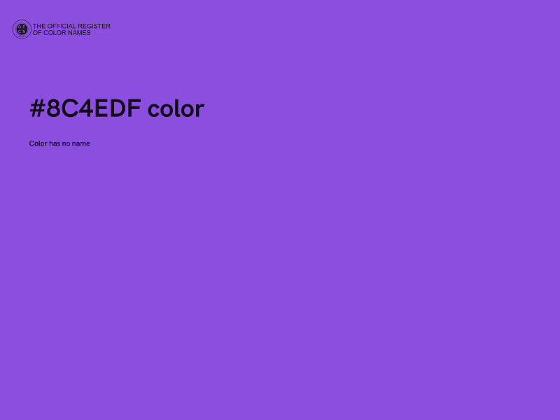 #8C4EDF color image