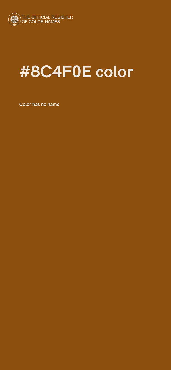 #8C4F0E color image